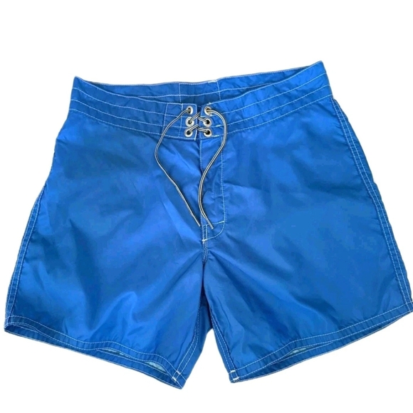 VTG Birdwell Beach Britches Board Shorts Men's Blue 100% Nylon Sz